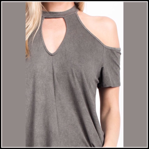 LAST 2🌺🆕5⭐️Fav Pigment Cold Shoulder Top - Picture 6 of 7